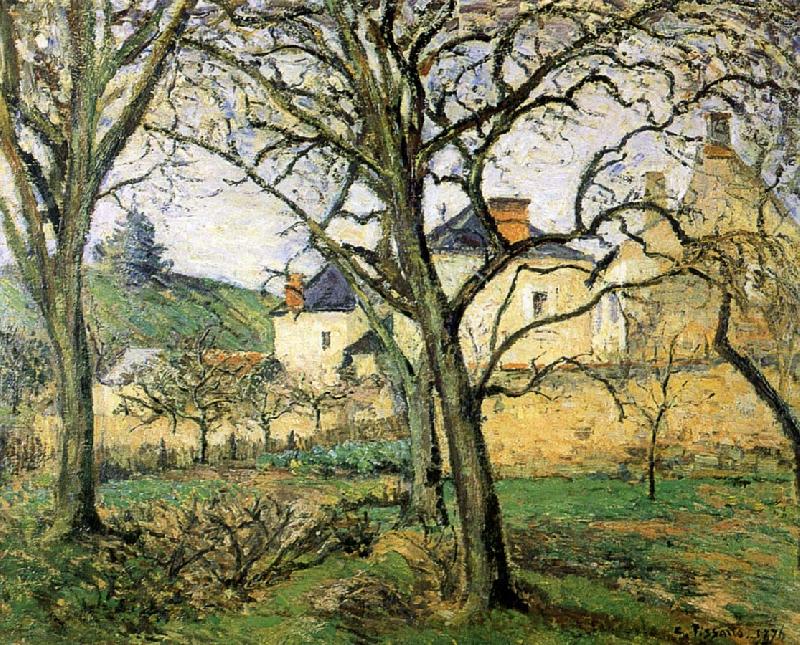 Camille Pissarro Pang plans scenery Schwarz oil painting picture